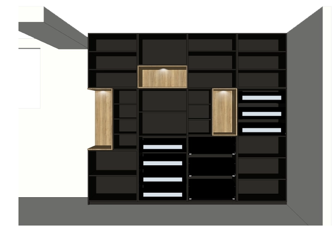 Plan d’un meuble de salle à manger sur mesure plan d’agencement d’un meuble de salle à manger sur mesure avec rangements et niches